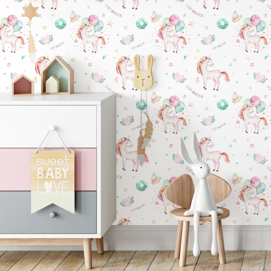 Kid Wall Mural - Wallpaper - Unicorns