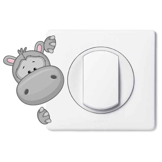 Light Switch Sticker - Hippopotamus