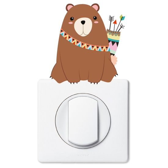 Light Switch Sticker - Indian bear