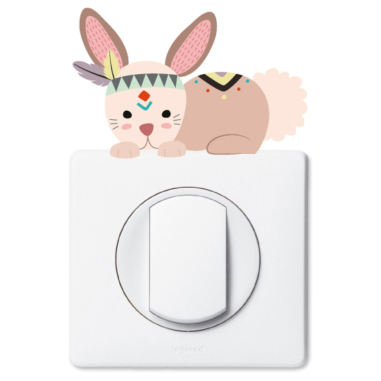 Light Switch Sticker - Indian rabbit