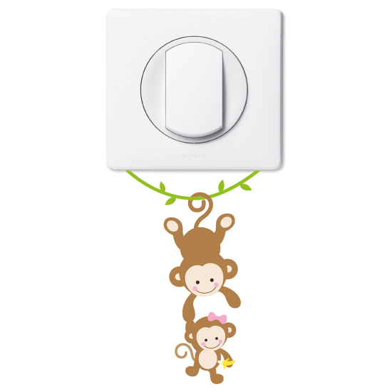 Light Switch Sticker - Monkeys