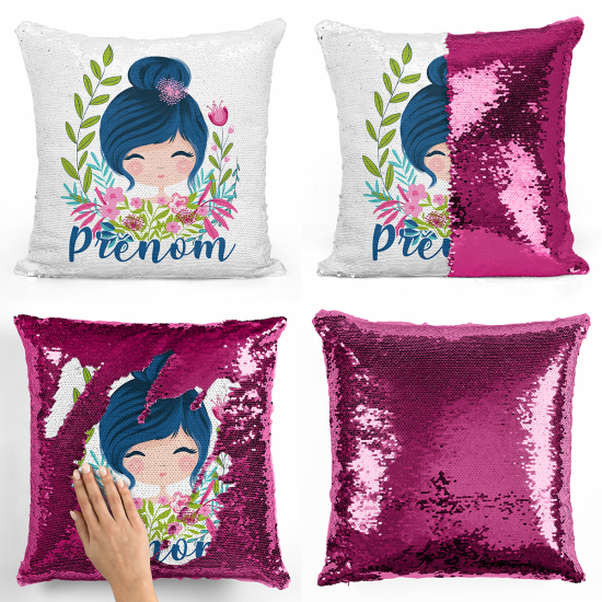 Magic Sequin Glitter Pillow - Little girl