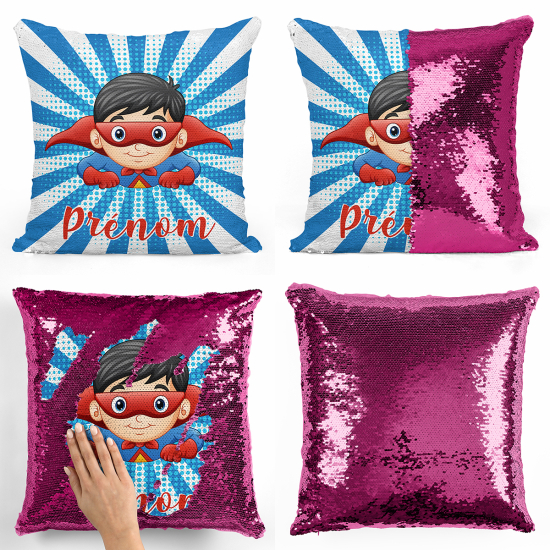 Magic Sequin Glitter Pillow - Superheroes