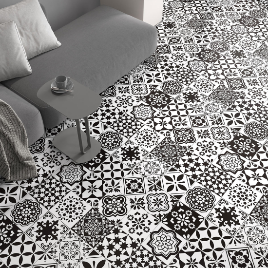 Non-slip Floor Tile Stickers - Cement tile pattern