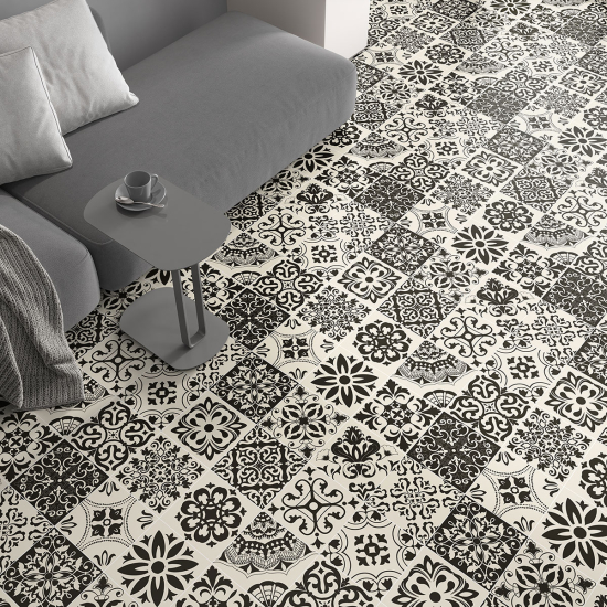 Non-slip Floor Tile Stickers - Cement tile pattern