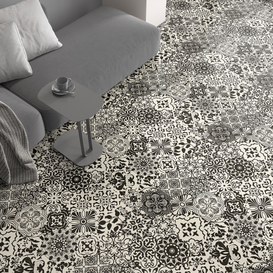 Non-slip Floor Tile Stickers - Cement tile pattern