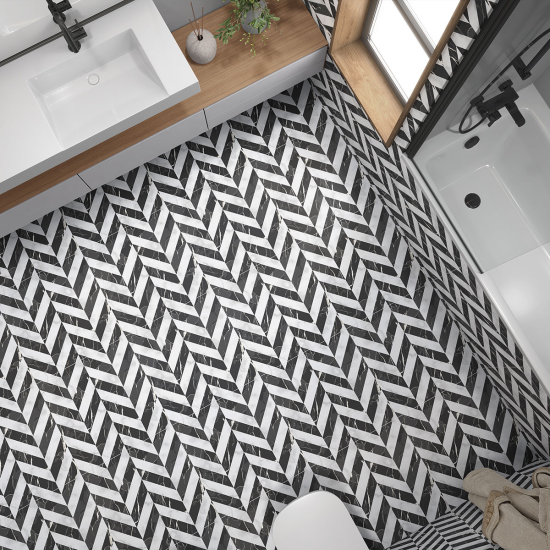 Non-slip Floor Tile Stickers - Geometric Pattern