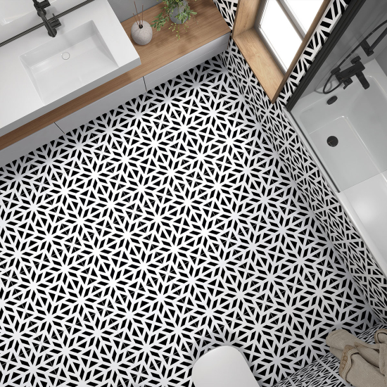 Non-slip Floor Tile Stickers - Geometric Pattern