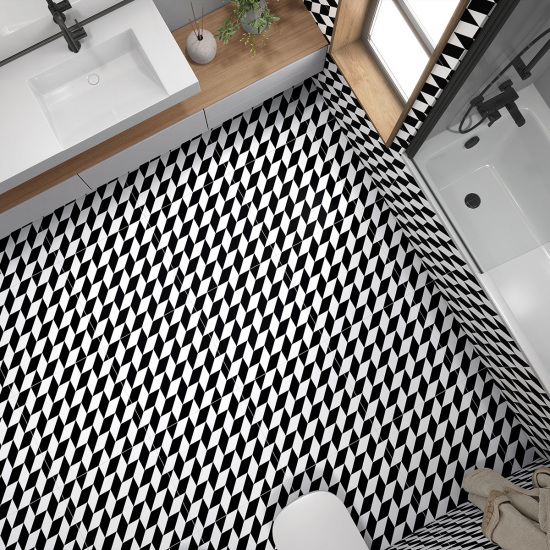 Non-slip Floor Tile Stickers - Geometric Pattern