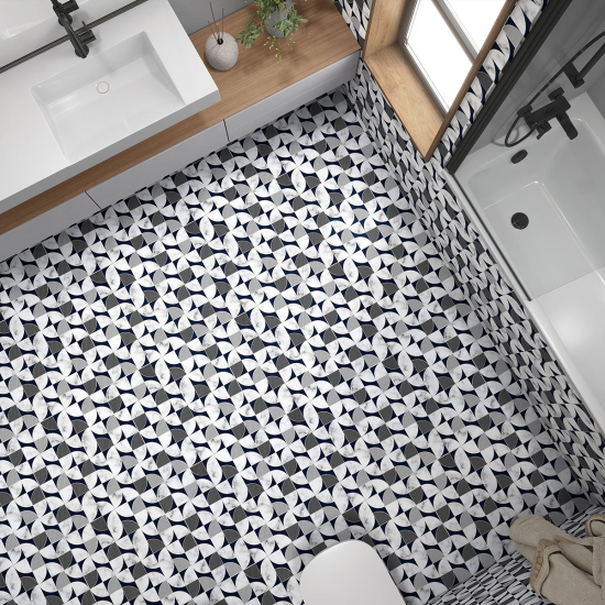 Non-slip Floor Tile Stickers - Mosaic Effect