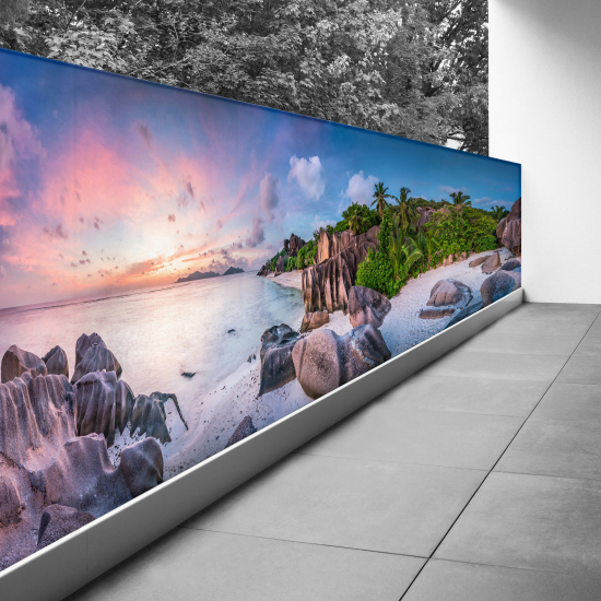 Optical Illusion Balcony Privacy Screen - 100x350 cm - Sunset