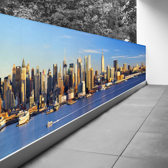 Optical Illusion Balcony Privacy Screen - 100x450 cm - New York