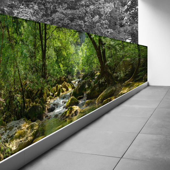 Optical Illusion Balcony Privacy Screen - 110x357 cm - River