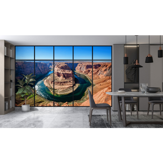 Optical Illusion Panoramic Window Wall Mural / Wallpaper - Grand Canyon