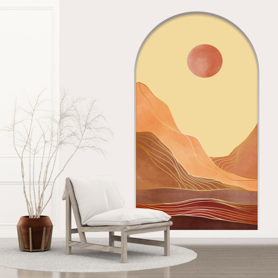 Optical Illusions Arch Wall Sticker - Abstract landscape