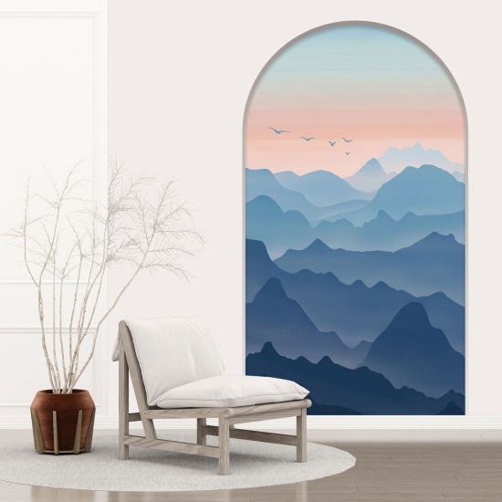 Optical Illusions Arch Wall Sticker - Abstract Landscape