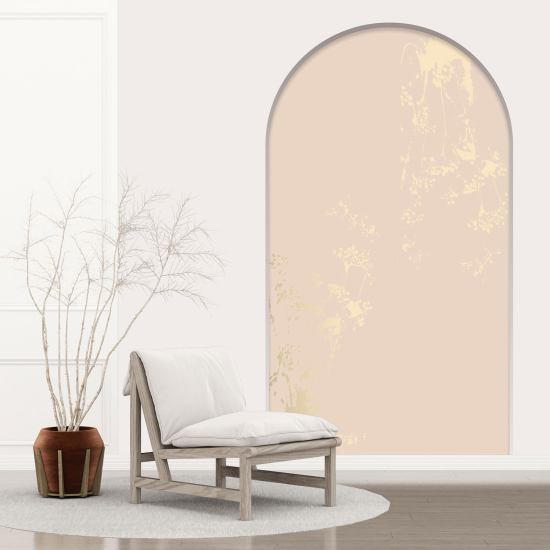 Optical Illusions Arch Wall Sticker - Abstract Leaves