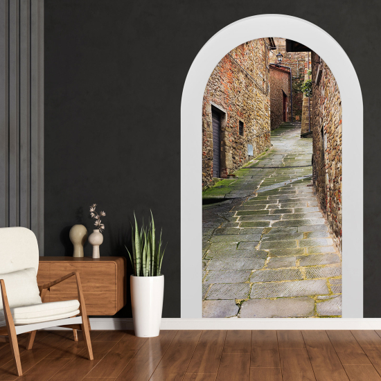 Optical Illusions Arch Wall Sticker - Alley