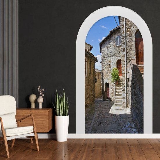 Optical Illusions Arch Wall Sticker - Alley