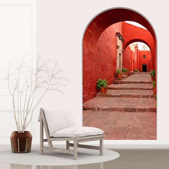 Optical Illusions Arch Wall Sticker - Alley