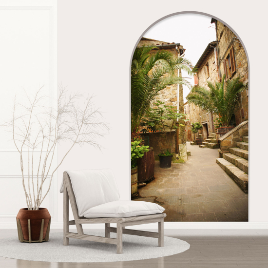 Optical Illusions Arch Wall Sticker - Alley