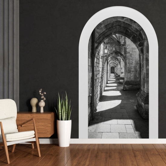 Optical Illusions Arch Wall Sticker - Arches Corridor