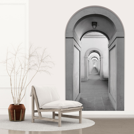 Optical Illusions Arch Wall Sticker - Arches Corridor