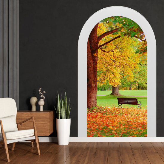 Optical Illusions Arch Wall Sticker - Autumn