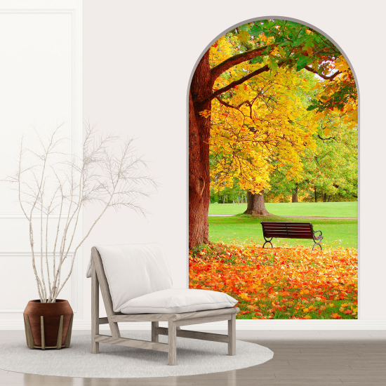 Optical Illusions Arch Wall Sticker - Autumn