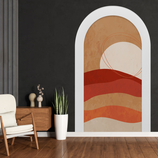 Optical Illusions Arch Wall Sticker - Boho Landscape