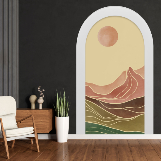 Optical Illusions Arch Wall Sticker - Boho Landscape