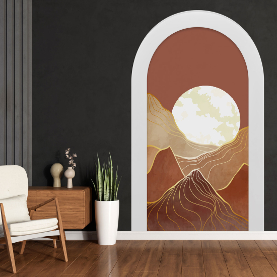 Optical Illusions Arch Wall Sticker - Boho Landscape