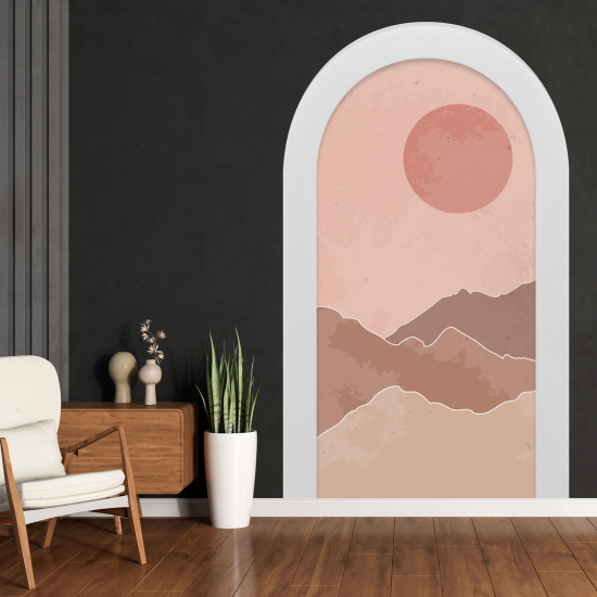 Optical Illusions Arch Wall Sticker - Boho Landscape