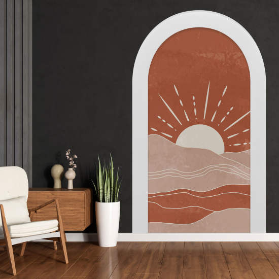 Optical Illusions Arch Wall Sticker - Boho Landscape