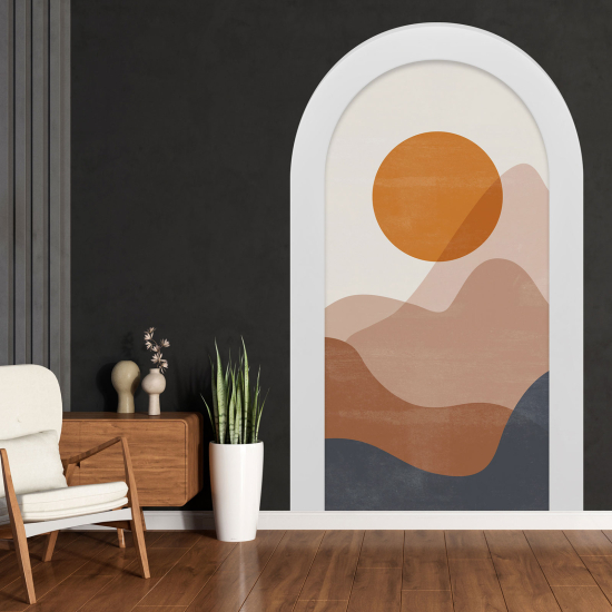 Optical Illusions Arch Wall Sticker - Boho Landscape