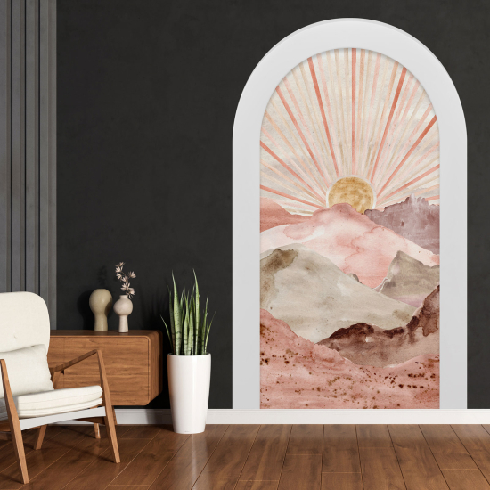 Optical Illusions Arch Wall Sticker - Boho Landscape