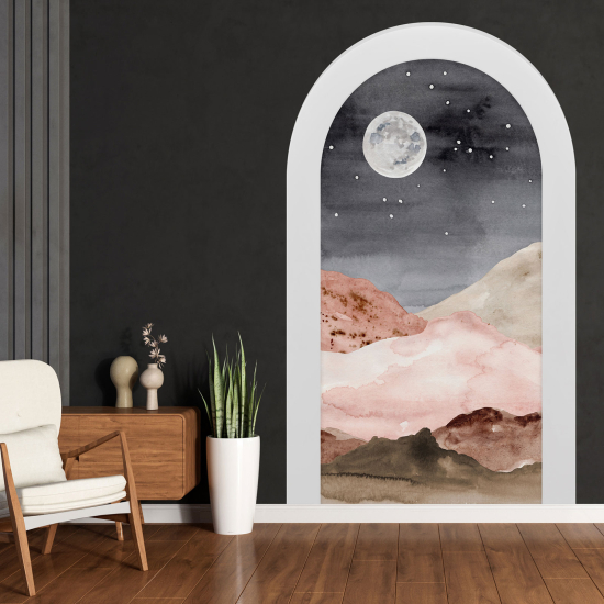 Optical Illusions Arch Wall Sticker - Boho Landscape