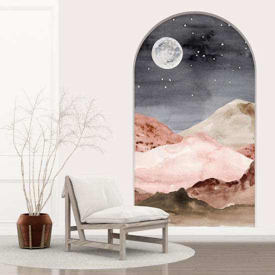 Optical Illusions Arch Wall Sticker - Boho Landscape