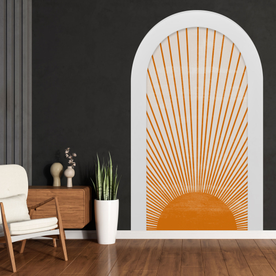 Optical Illusions Arch Wall Sticker - Boho Sun