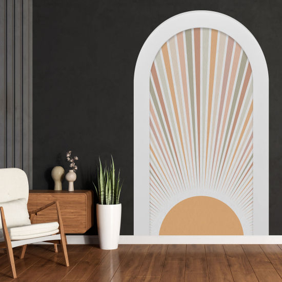 Optical Illusions Arch Wall Sticker - Boho Sun