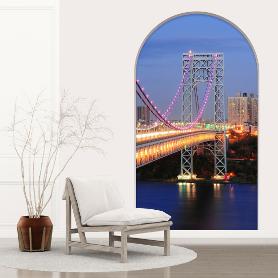 Optical Illusions Arch Wall Sticker - Bridge