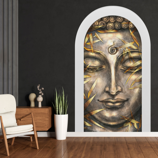 Optical Illusions Arch Wall Sticker - Buddha