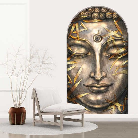 Optical Illusions Arch Wall Sticker - Buddha