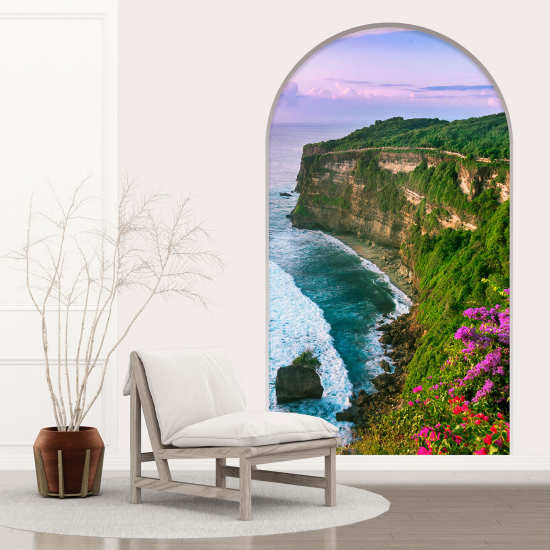 Optical Illusions Arch Wall Sticker - Cliffs