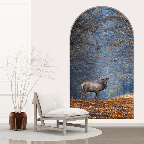 Optical Illusions Arch Wall Sticker - Deer