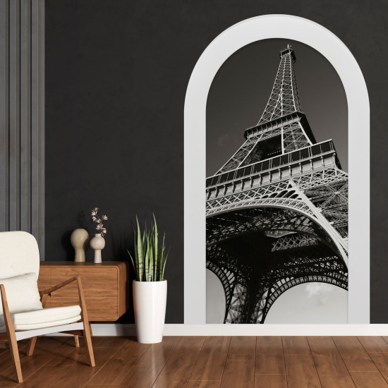 Optical Illusions Arch Wall Sticker - Eiffel Tower