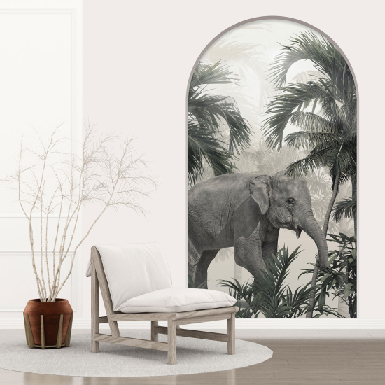 Optical Illusions Arch Wall Sticker - Elephant