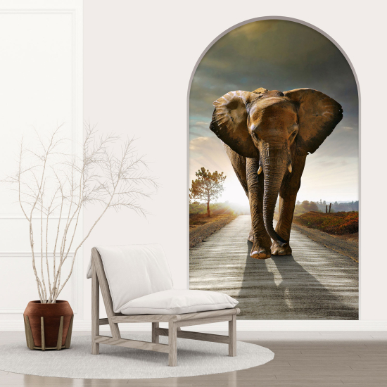 Optical Illusions Arch Wall Sticker - Elephant