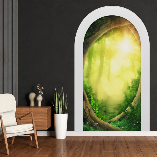 Optical Illusions Arch Wall Sticker - Enchanted Forest