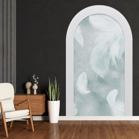 Optical Illusions Arch Wall Sticker - Feathers